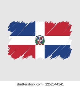 Dominikanische Republik-Flagge - Vektorgrafik
