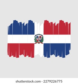 Dominikanische Republik-Flagge - Vektorgrafik