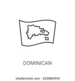 Dominican Republic flag icon. Trendy Dominican Republic flag logo concept on white background from Country Flags collection. Suitable for use on web apps, mobile apps and print media.