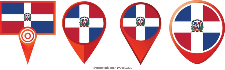 Dominican Republic flag icon . web icon set . icons collection. Simple vector illustration.