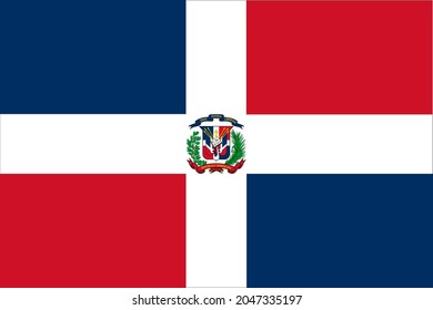 Dominican Republic flag In official colors and proportions, vector image