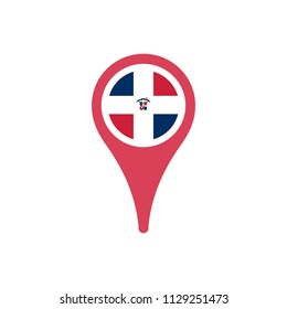 The Dominican Republic flag pointer