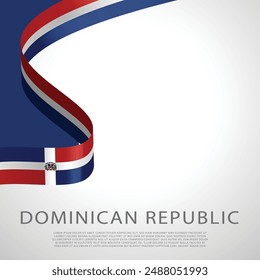 Dominican Republic Flag ribbon Waving stock vector