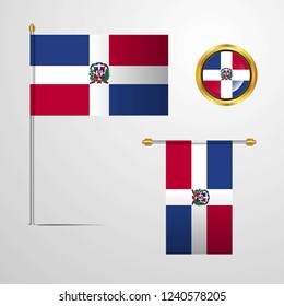 Dominican Republic flag set