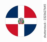 Dominican Republic flag simple illustration for independence day or election
