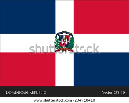 Dominican Republic flag vector