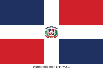 Dominican Republic flag vector illustration. 