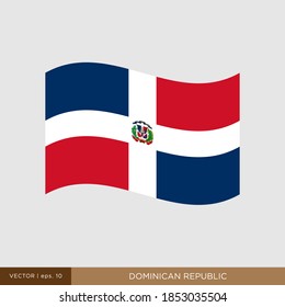 Dominican Republic Flag Vector Illustration Design Template.