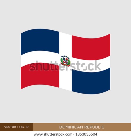 Dominican Republic Flag Vector Illustration Design Template.