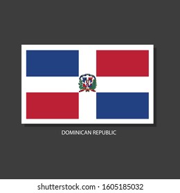 Dominican Republic flag Vector Square Icon