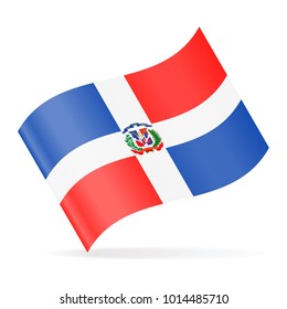 Dominican Republic Flag Vector Waving Icon - Illustration