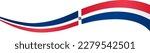 Dominican Republic  flag wave isolated on png or transparent background