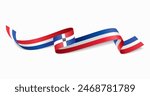 Dominican Republic flag wavy abstract background. Vector illustration.