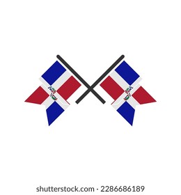 Dominican Republic flags icon set, Dominican Republic independence day icon set vector sign symbol