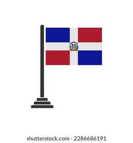Dominican Republic flags icon set, Dominican Republic independence day icon set vector sign symbol