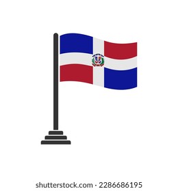 Dominican Republic flags icon set, Dominican Republic independence day icon set vector sign symbol