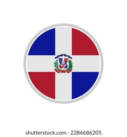 Dominican Republic flags icon set, Dominican Republic independence day icon set vector sign symbol