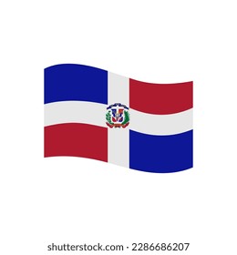 Dominican Republic flags icon set, Dominican Republic independence day icon set vector sign symbol