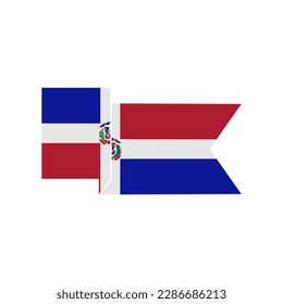 Dominican Republic flags icon set, Dominican Republic independence day icon set vector sign symbol