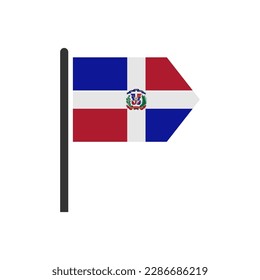 Dominican Republic flags icon set, Dominican Republic independence day icon set vector sign symbol