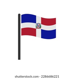 Dominican Republic flags icon set, Dominican Republic independence day icon set vector sign symbol