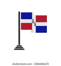 Dominican Republic flags icon set, Dominican Republic independence day icon set vector sign symbol