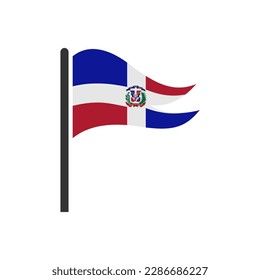 Dominican Republic flags icon set, Dominican Republic independence day icon set vector sign symbol