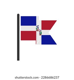 Dominican Republic flags icon set, Dominican Republic independence day icon set vector sign symbol