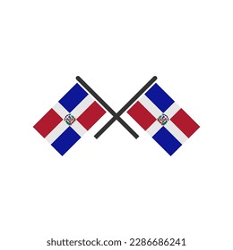 Dominican Republic flags icon set, Dominican Republic independence day icon set vector sign symbol