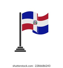 Dominican Republic flags icon set, Dominican Republic independence day icon set vector sign symbol