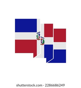 Dominican Republic flags icon set, Dominican Republic independence day icon set vector sign symbol