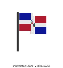 Dominican Republic flags icon set, Dominican Republic independence day icon set vector sign symbol