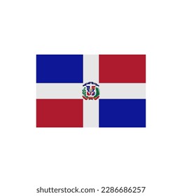 Dominican Republic flags icon set, Dominican Republic independence day icon set vector sign symbol