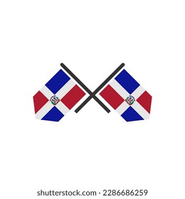 Dominican Republic flags icon set, Dominican Republic independence day icon set vector sign symbol