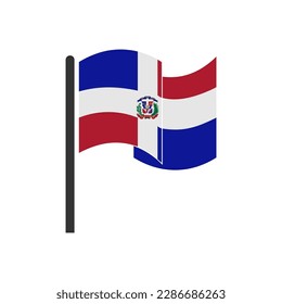 Dominican Republic flags icon set, Dominican Republic independence day icon set vector sign symbol