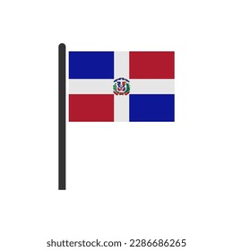 Dominican Republic flags icon set, Dominican Republic independence day icon set vector sign symbol