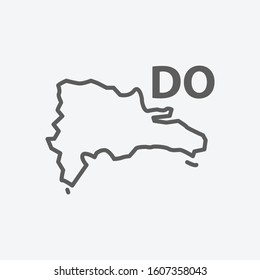Dominican republic icon line symbol. Isolated vector illustration of icon sign concept for your web site mobile app logo UI design.