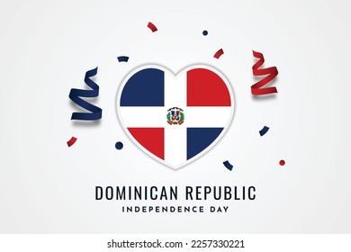 Dominican Republic Indepence Day Background Illustration Template Design