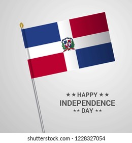 Dominican Republic Independence day typographic design with flag vector