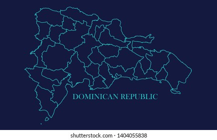 Dominican Republic Map Background Vector eps10 