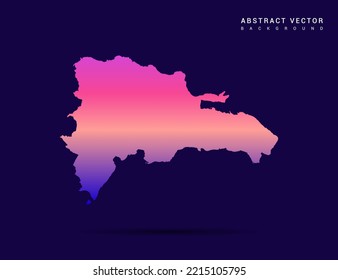 Dominican Republic map of Colorful gradient style vector Illustration.
