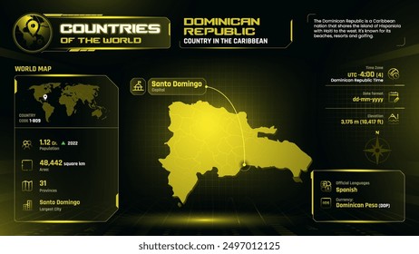 Dominican Republic Map Detailed Insights on Geography, Population and Key Facts-Vector Design