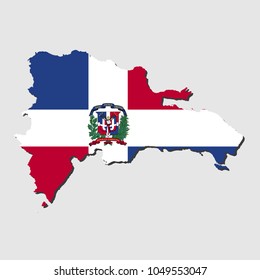 Dominican Republic Map Flag