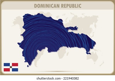 DOMINICAN REPUBLIC map graphic design, Vector.