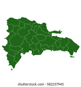 dominican Republic map green