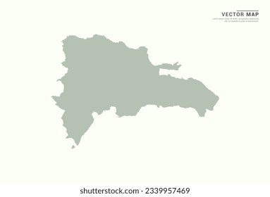 Dominican Republic map of green vector modern.