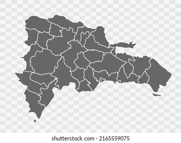 Dominican Republic map grey Color on Backgound png
