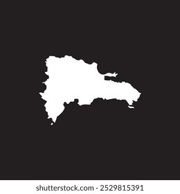 Dominican Republic Map Icon Element Design