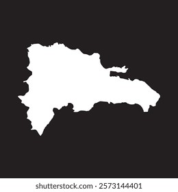 Dominican Republic Map Icon Element Design