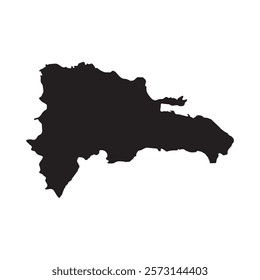 Dominican Republic Map Icon Element Design